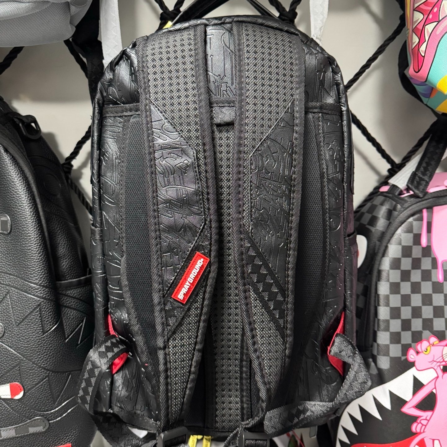 Sprayground Blackout Embossed Shark Backpack