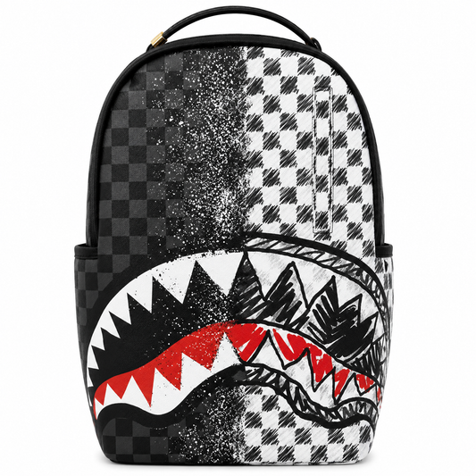 Sprayground Sharks In Paris Spray Checkerboard Backpack