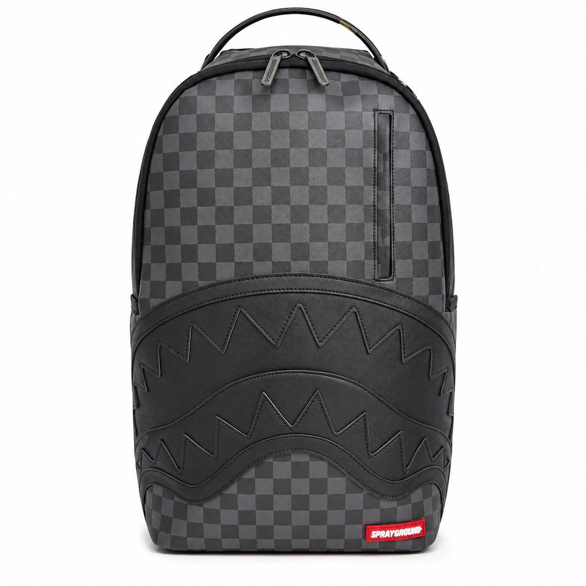Sprayground Charcoal Checkered Sharkmouth Backpack