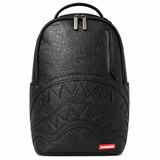 Sprayground Blackout Embossed Shark Backpack