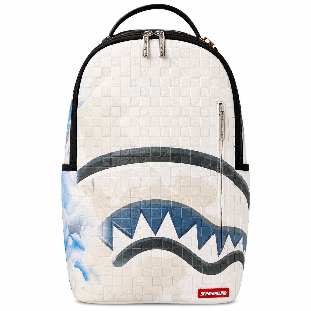 Sprayground Clouds Checkerboard Shark Backpack