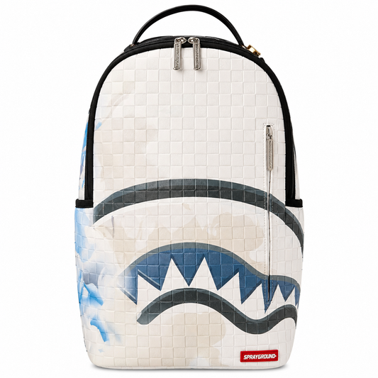 Sprayground Clouds Checkerboard Shark Backpack