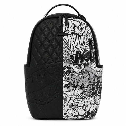 Sprayground Black & White Graffiti Backpack