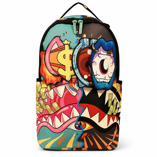 Sprayground Money Shark Cartoon Backpack