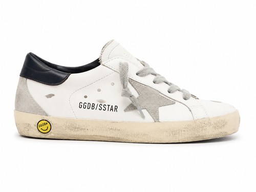 נעלי Golden Goose Superstar לילדים לבן כחול כהה - מבט צד