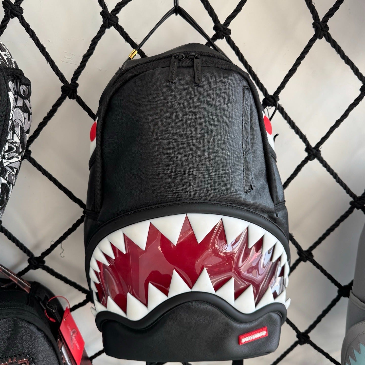 Sprayground Red Patent Sharkmouth Backpack