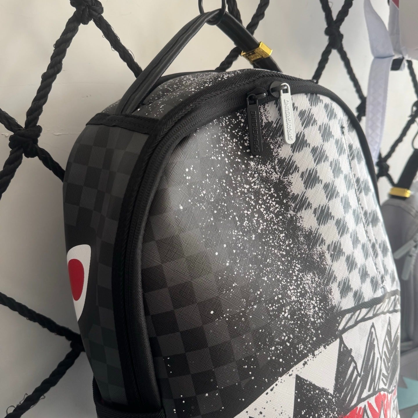 Sprayground Sharks In Paris Spray Checkerboard Backpack