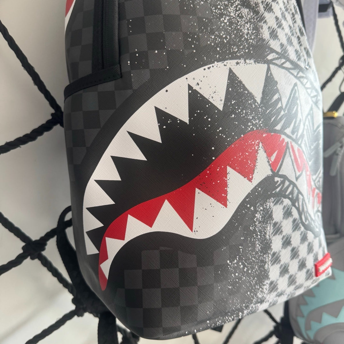 Sprayground Sharks In Paris Spray Checkerboard Backpack