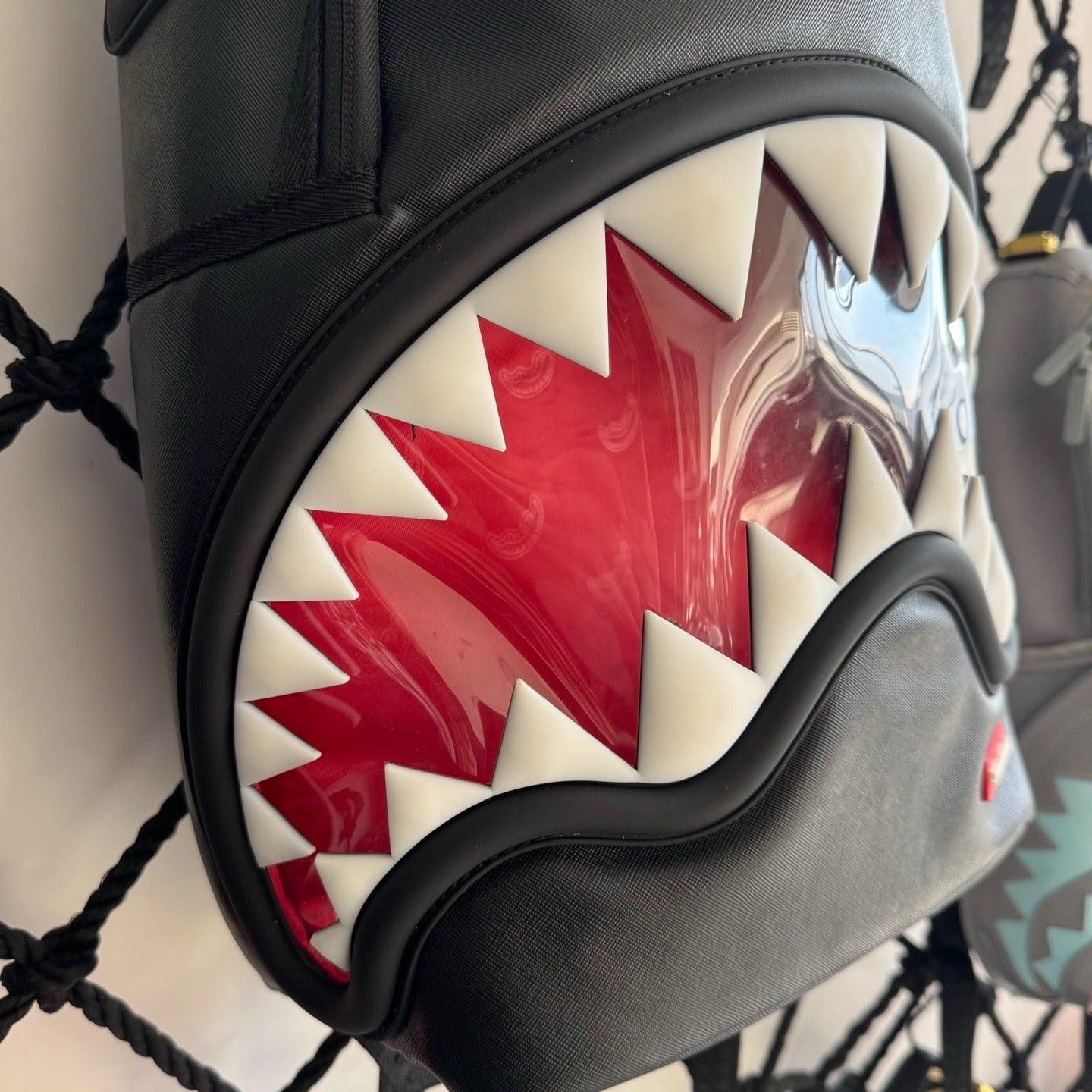 Sprayground Red Patent Sharkmouth Backpack