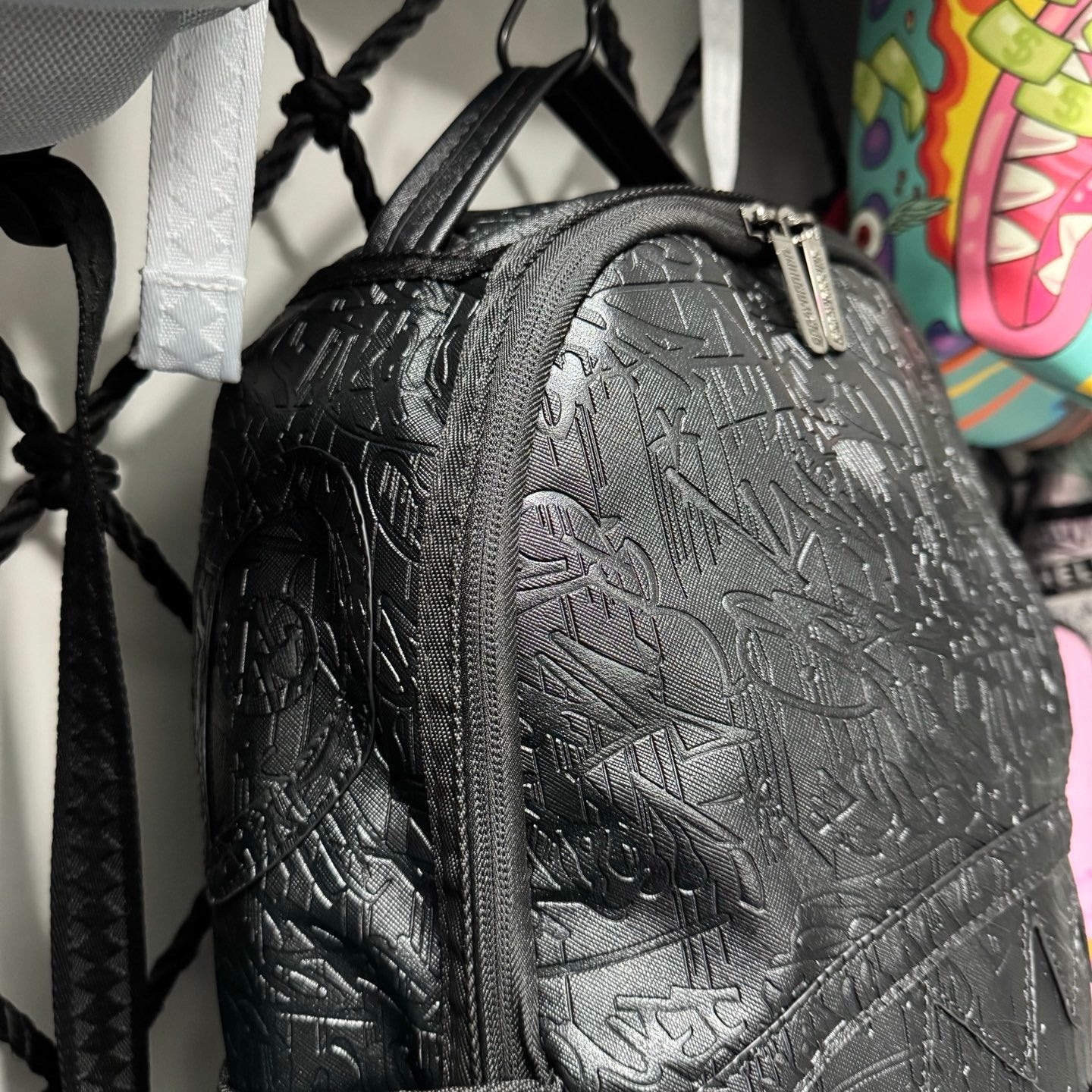 Sprayground Blackout Embossed Shark Backpack