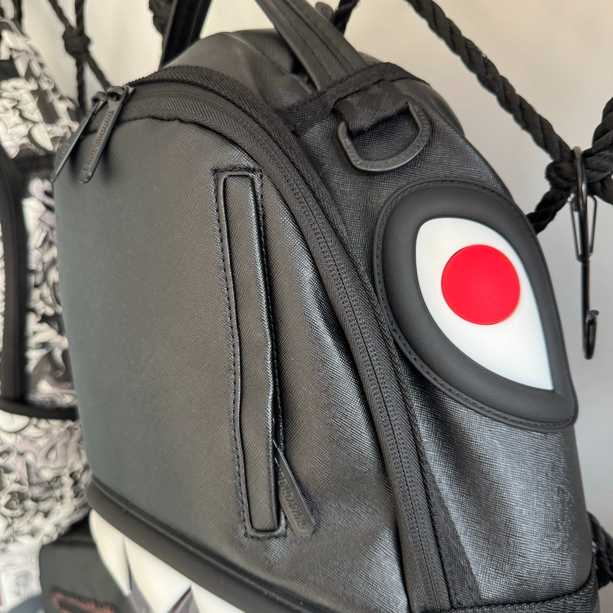 Sprayground Red Patent Sharkmouth Backpack