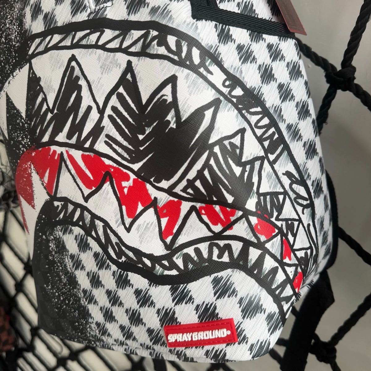 Sprayground Sharks In Paris Spray Checkerboard Backpack