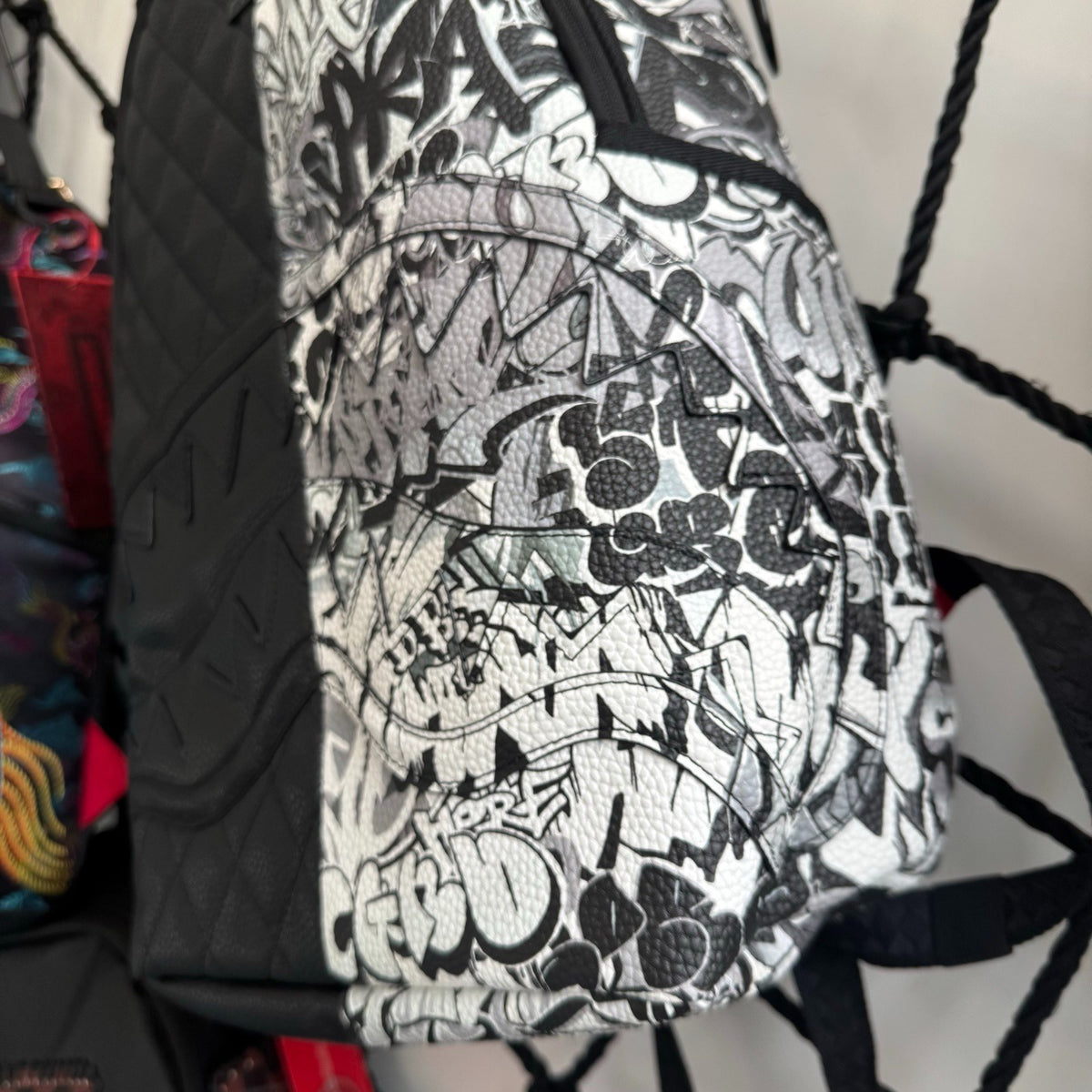 Sprayground Black & White Graffiti Backpack