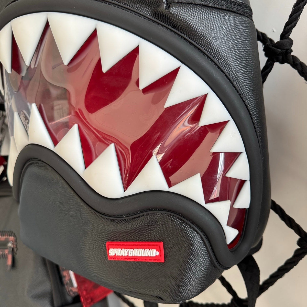 Sprayground Red Patent Sharkmouth Backpack