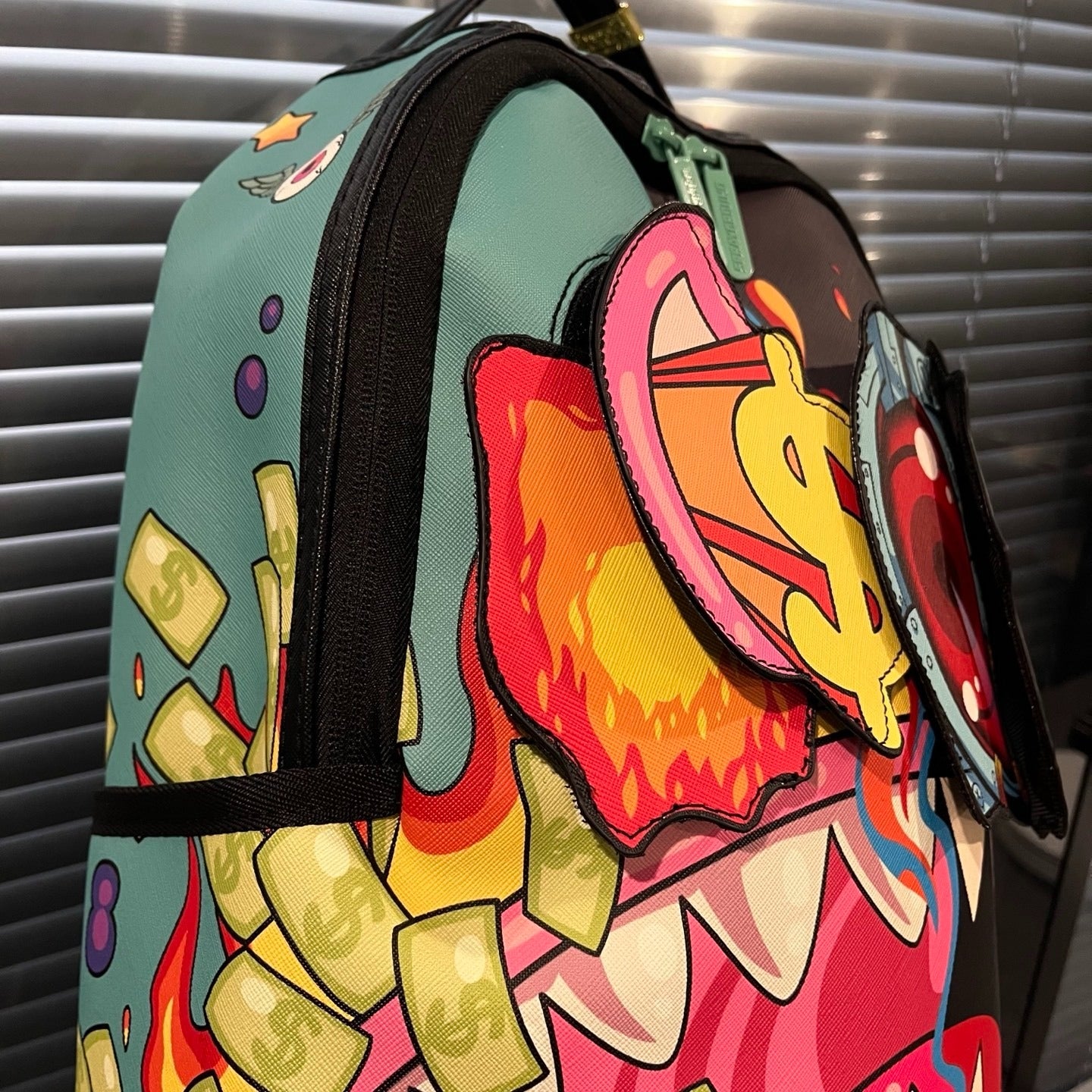 Sprayground Money Shark Cartoon Backpack