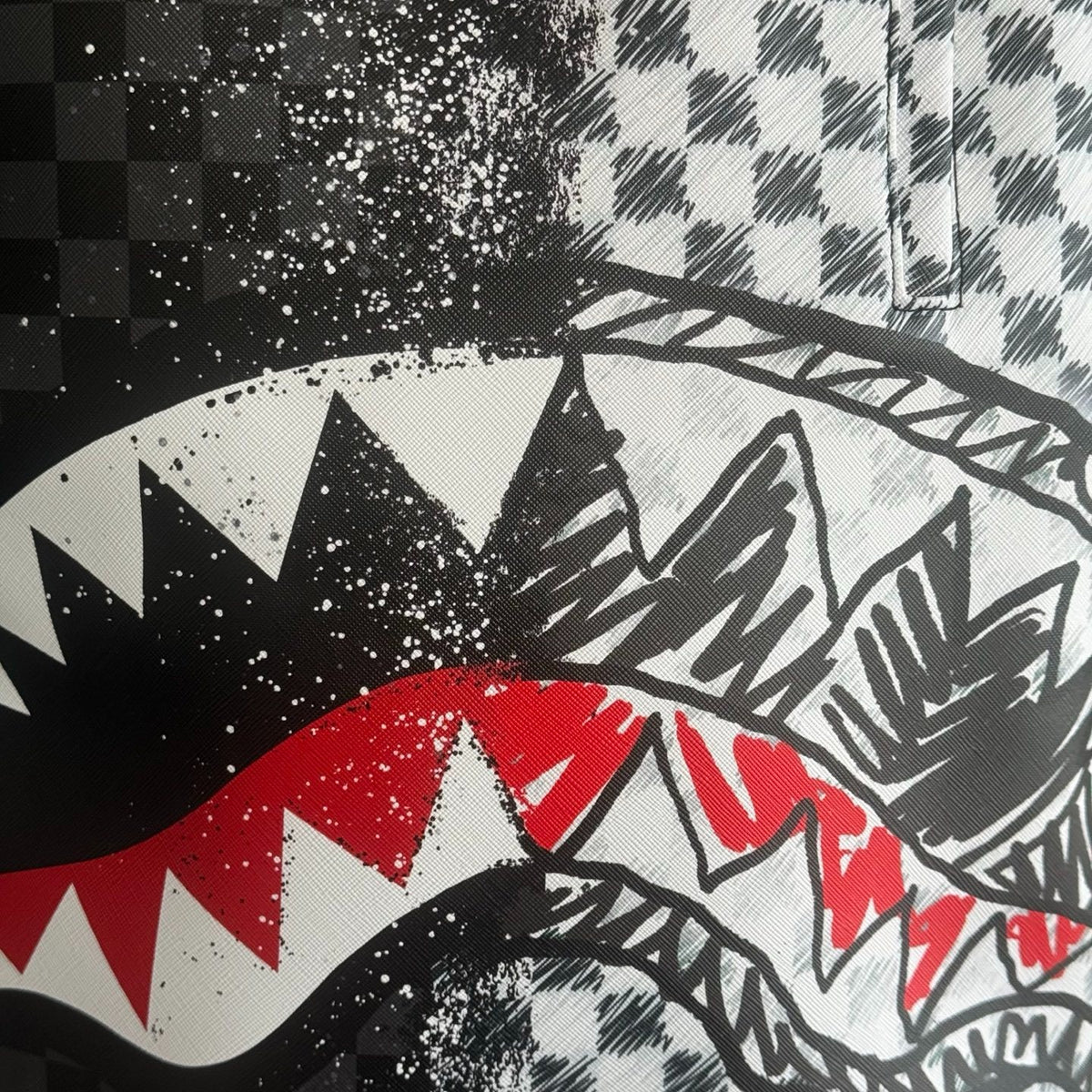 Sprayground Sharks In Paris Spray Checkerboard Backpack