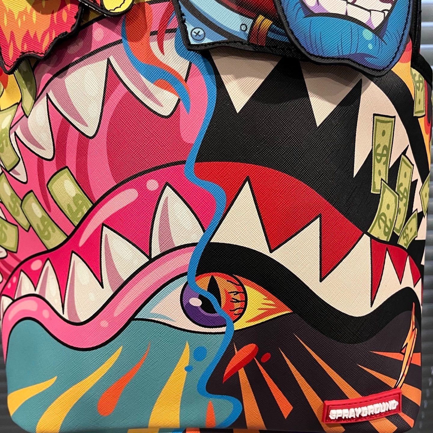 Sprayground Money Shark Cartoon Backpack