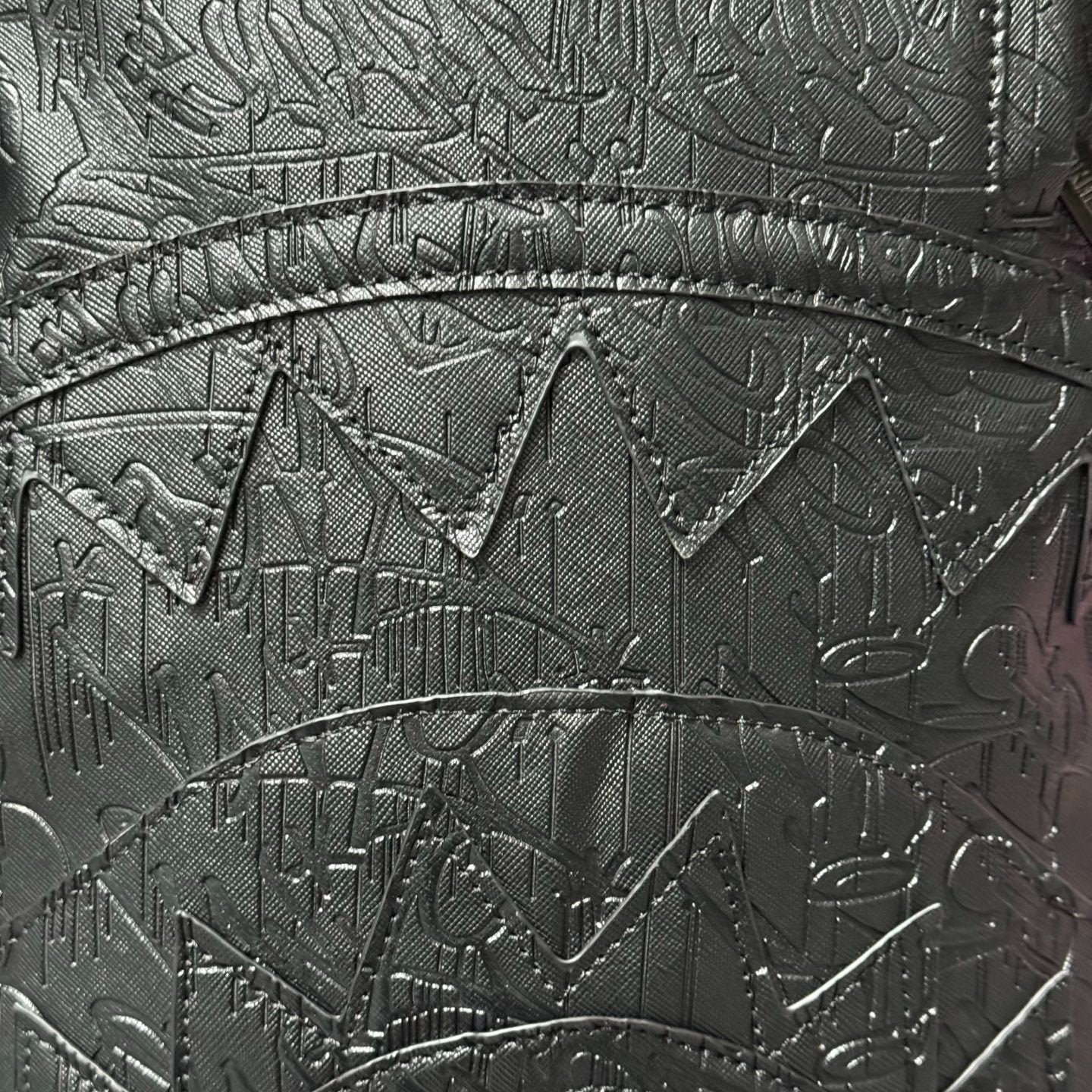Sprayground Blackout Embossed Shark Backpack