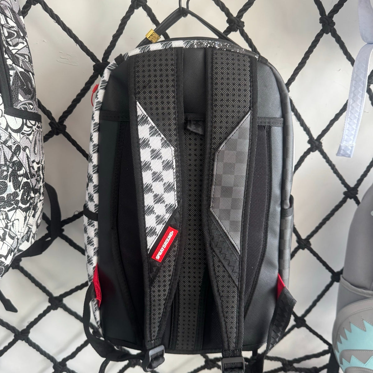 Sprayground Sharks In Paris Spray Checkerboard Backpack