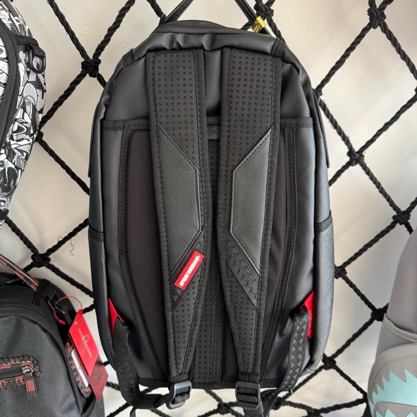Sprayground Red Patent Sharkmouth Backpack