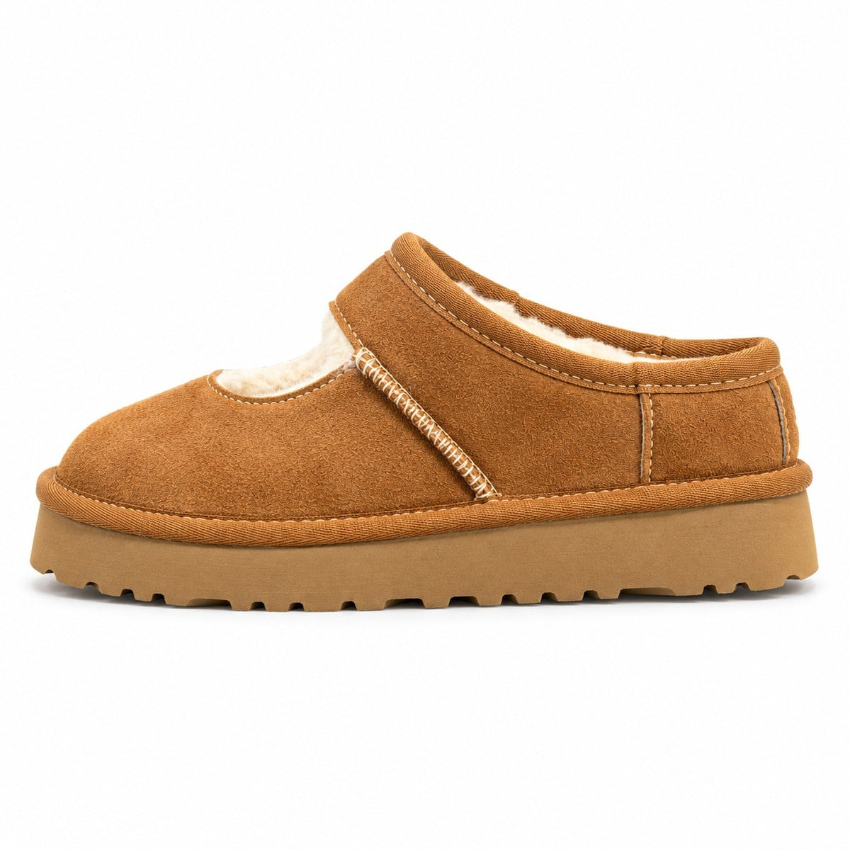 נעלי UGG Bea מרי ג'יין לילדים ערמוני - מבט מהצד