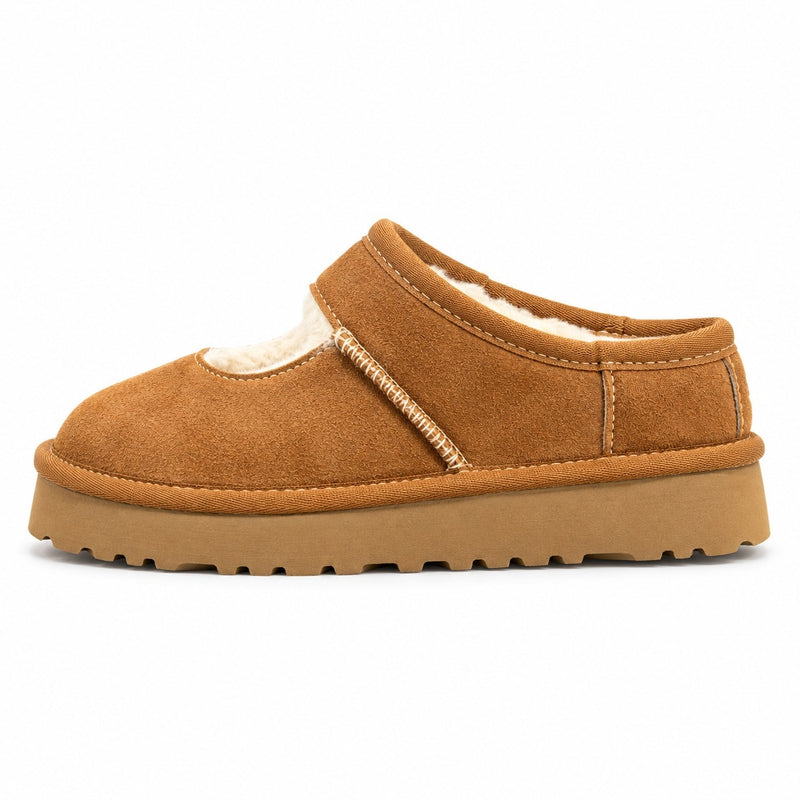 נעלי UGG Bea מרי ג'יין לילדים ערמוני - מבט מהצד