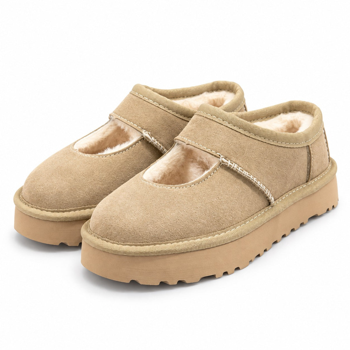 נעלי UGG Bea מרי ג'יין לילדים חול - זווית נוספת