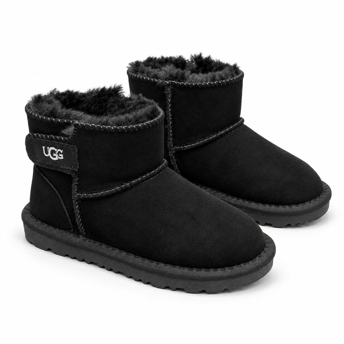 מגפי UGG Mini Strap לילדים שחור - זוג