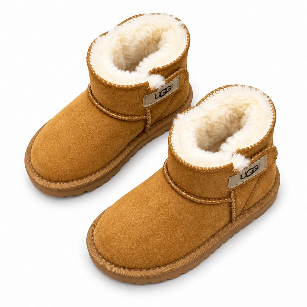 מגפי UGG Mini Strap לילדים ערמוני - זוג מלמעלה