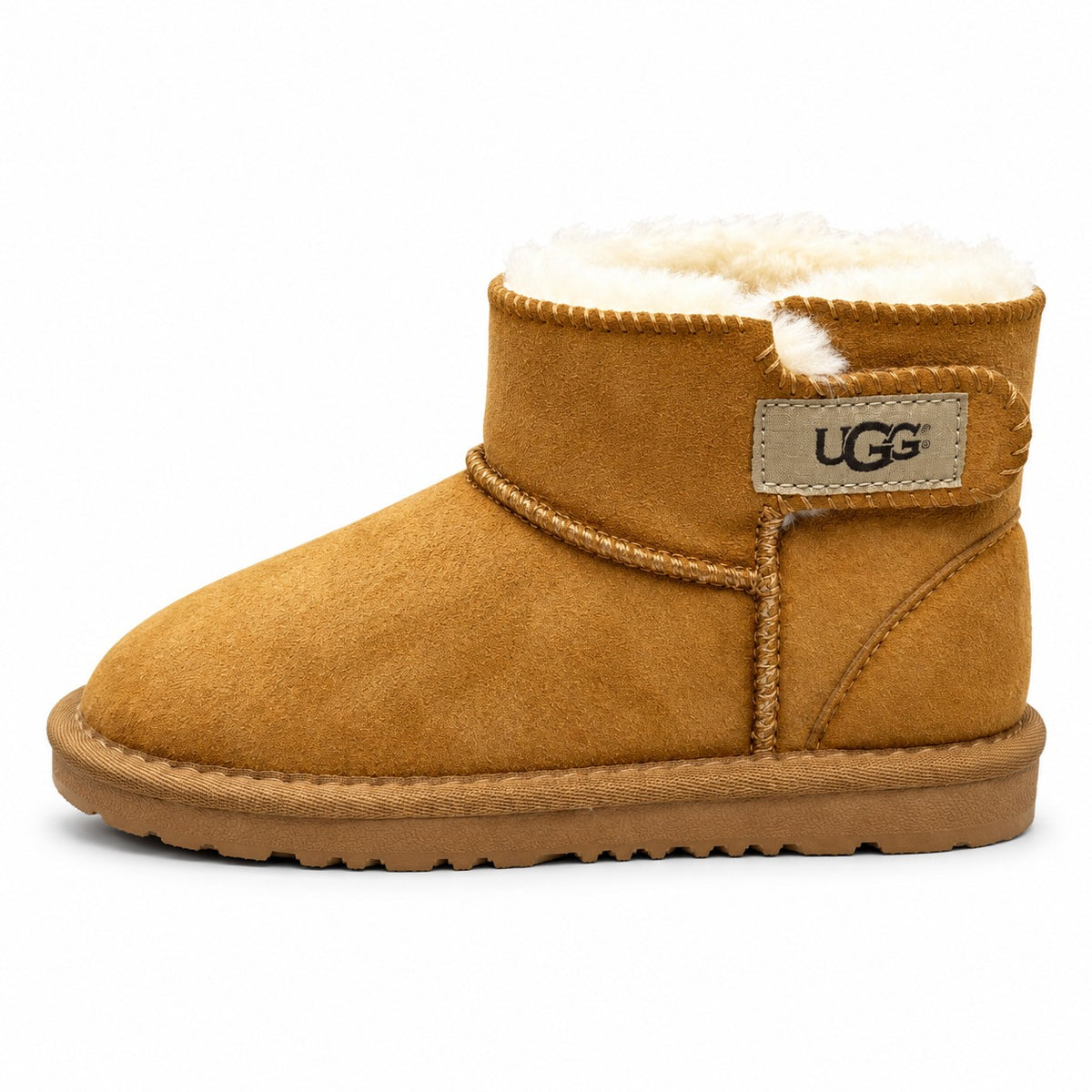 מגפי UGG Mini Strap לילדים ערמוני - מבט מהצד