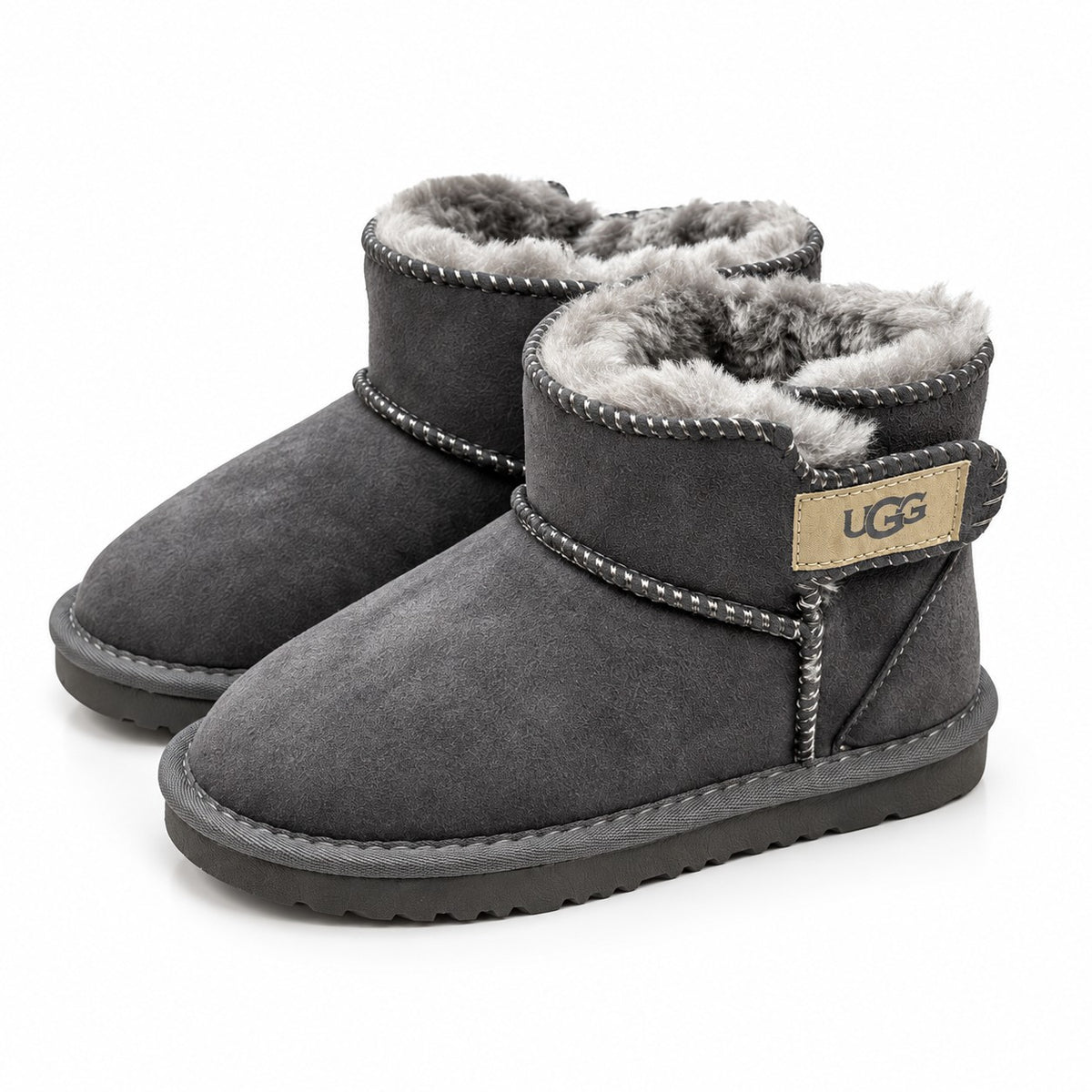 מגפי UGG Mini Strap לילדים אפור - זוג
