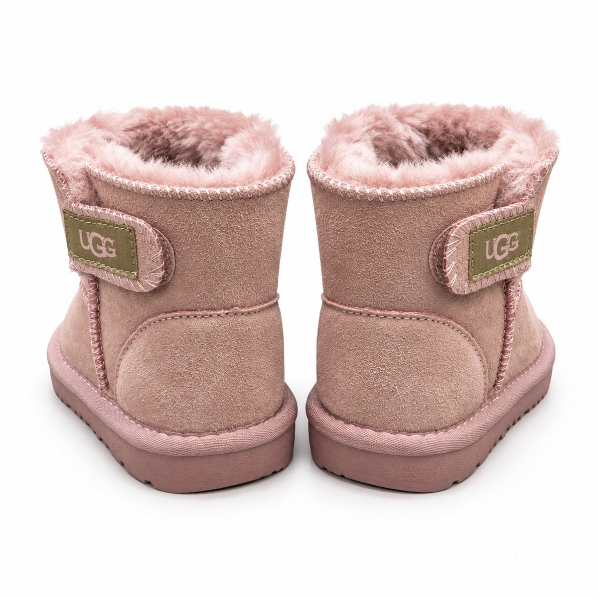 מגפי UGG Mini Strap לילדים ורוד - מבט מאחור