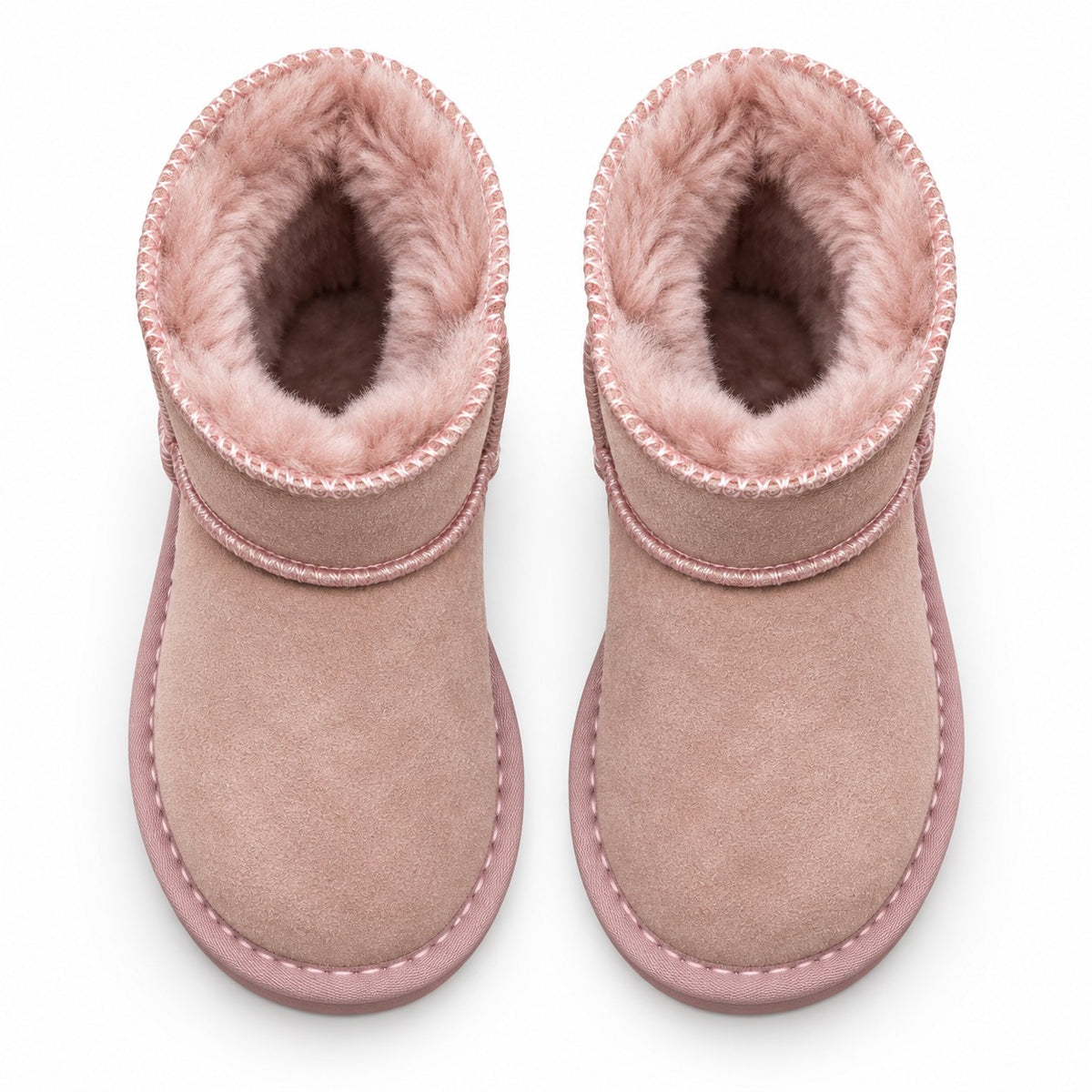 מגפי UGG Mini Strap לילדים ורוד - זוג מלמעלה