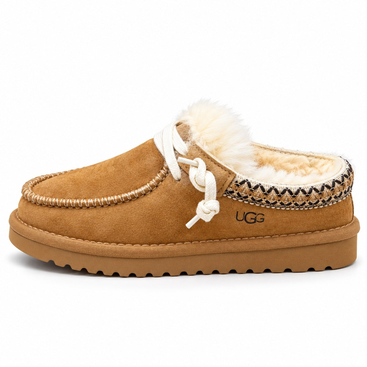 נעלי UGG Tasman Mule לילדים ערמוני - מבט מהצד